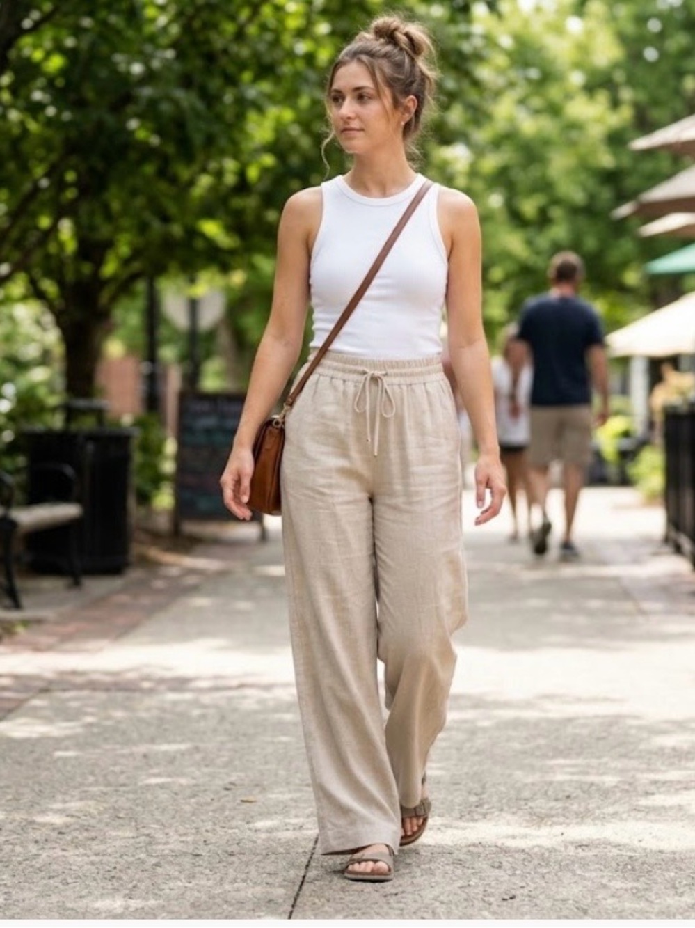 Halara tan Wide Leg Pants